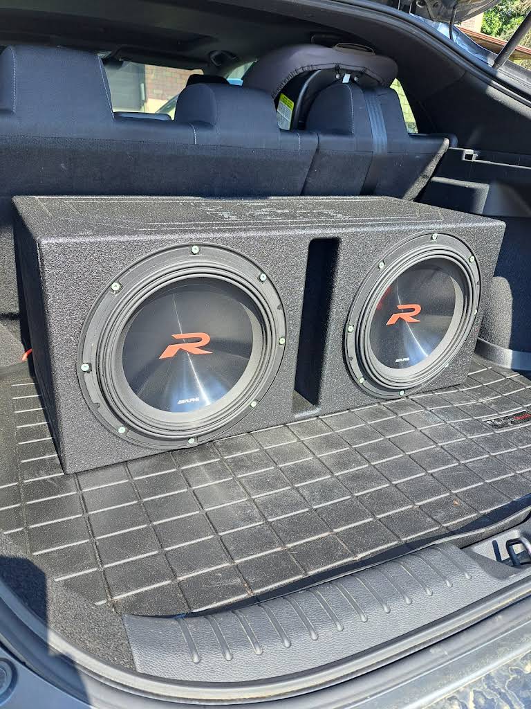 Two subwoofers installed
